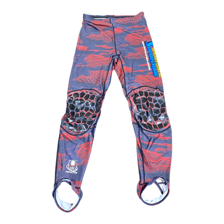 'Spearo DNA' Warm Water Lycra Sun & Stinger Suit 2 Piece Red - Spearfishing Superstore