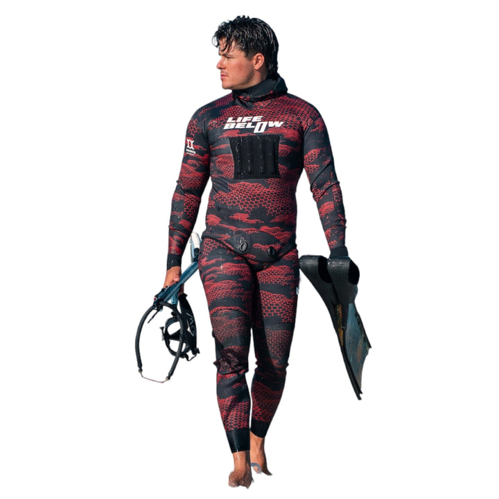 Spearo DNA Tropical 2mm Wetsuit Red - Ocean Universal - Cairns