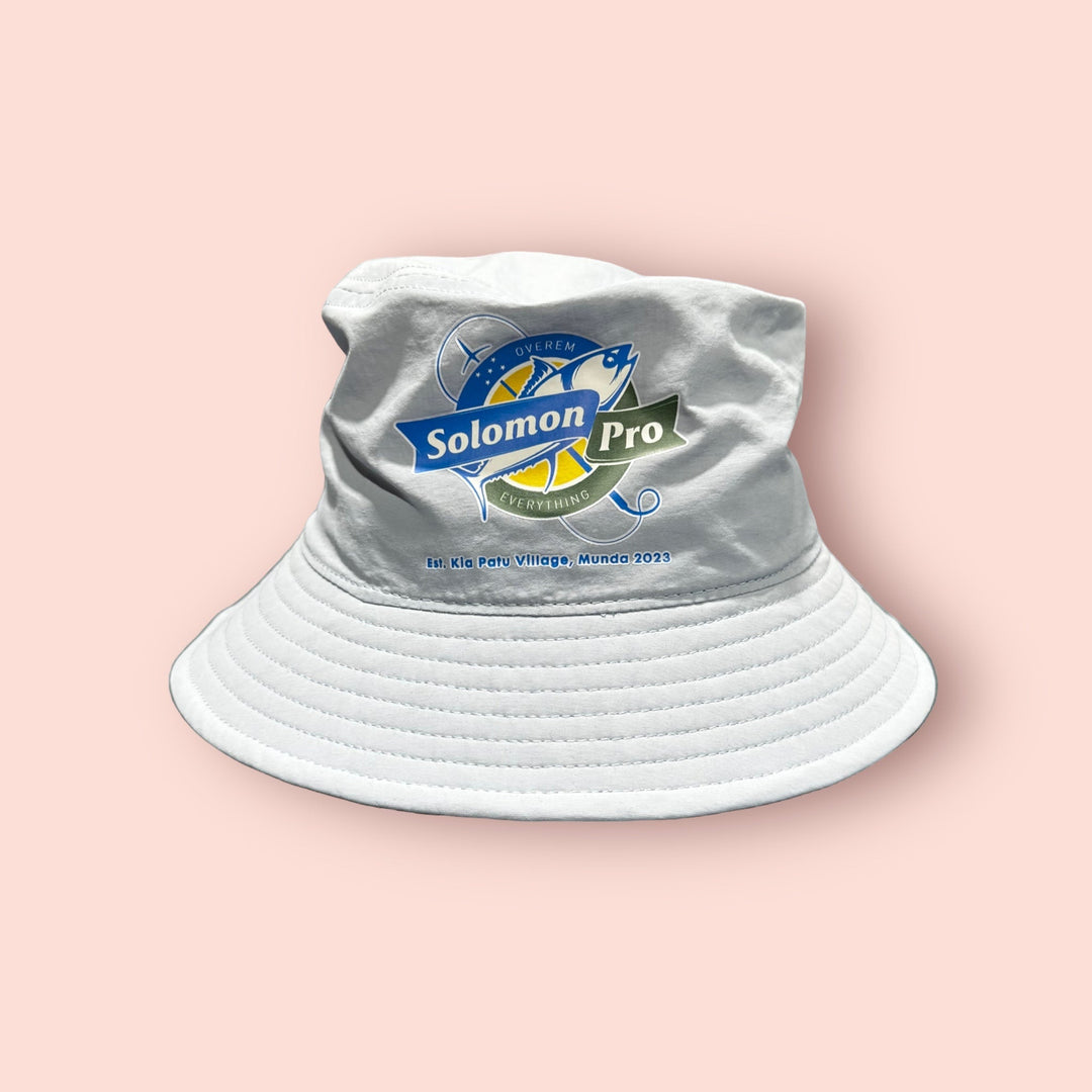 Solomon Pro Nylon Bucket Hat Light Blue - Spearfishing Superstore