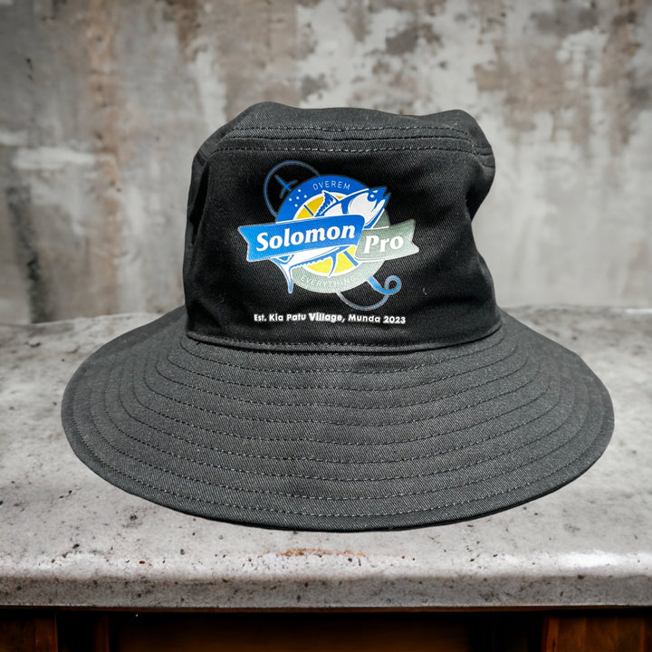 Solomon Pro Wide Brim Black - Spearfishing Superstore